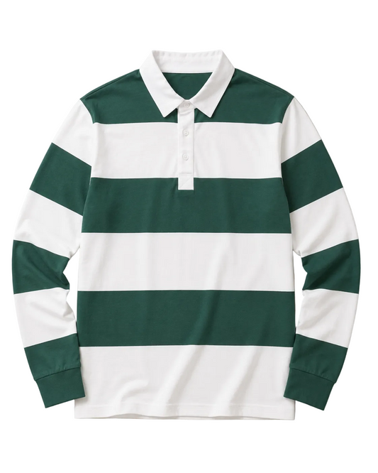 DRP Full-Sleeve Rugby Polo Forest Green