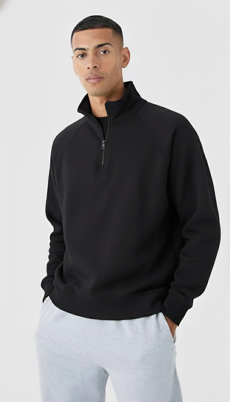 DRP Full-Sleeve Quarter Zipper Sweatshirt