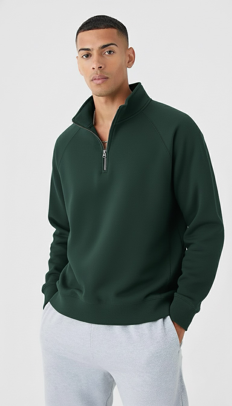 DRP Full-Sleeve Quarter Zipper Sweatshirt