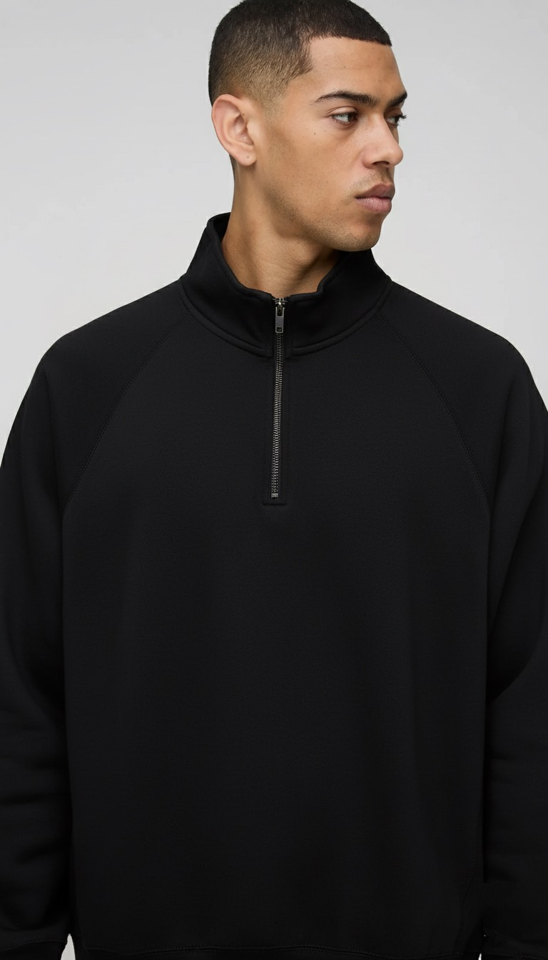 DRP Full-Sleeve Quarter Zipper Sweatshirt