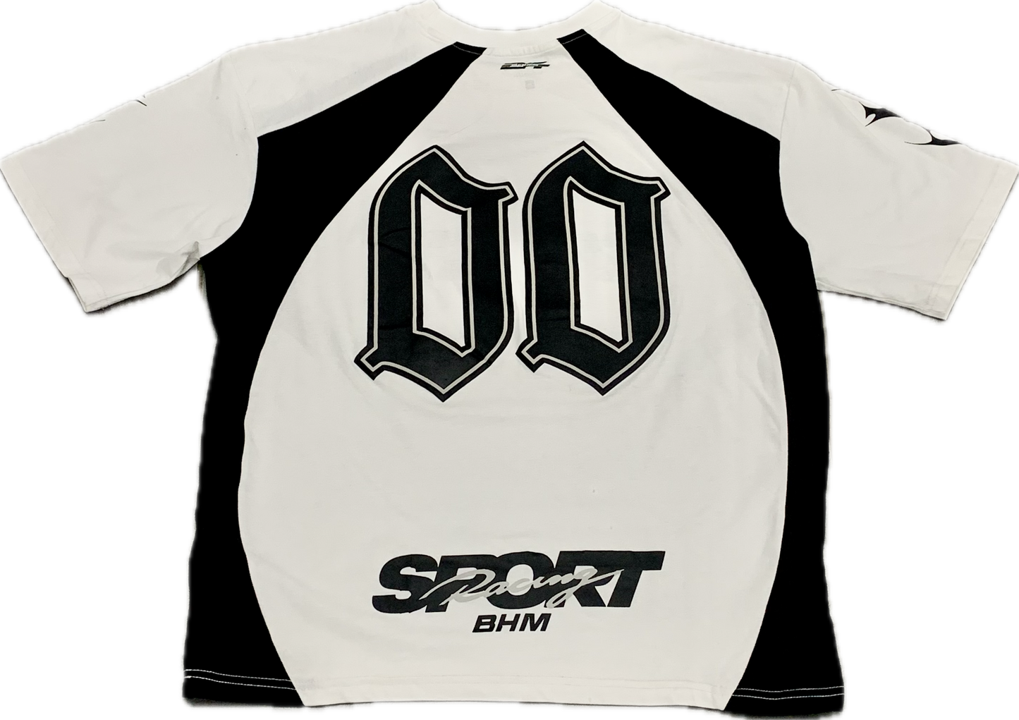 BHM Oversized Boxy Fit Racing T-Shirt White