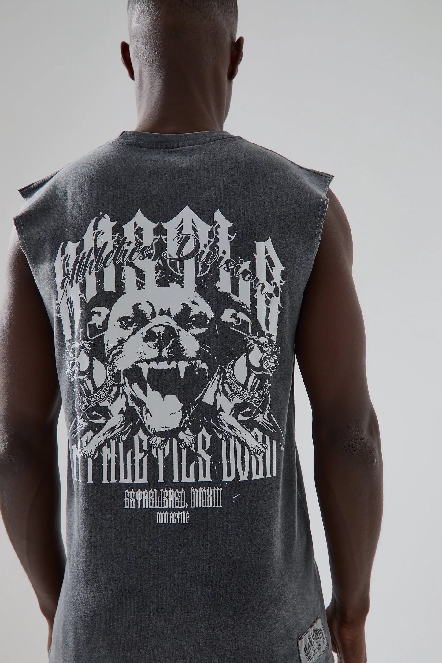 BHM Active Acid Washed Graphic Tank Top