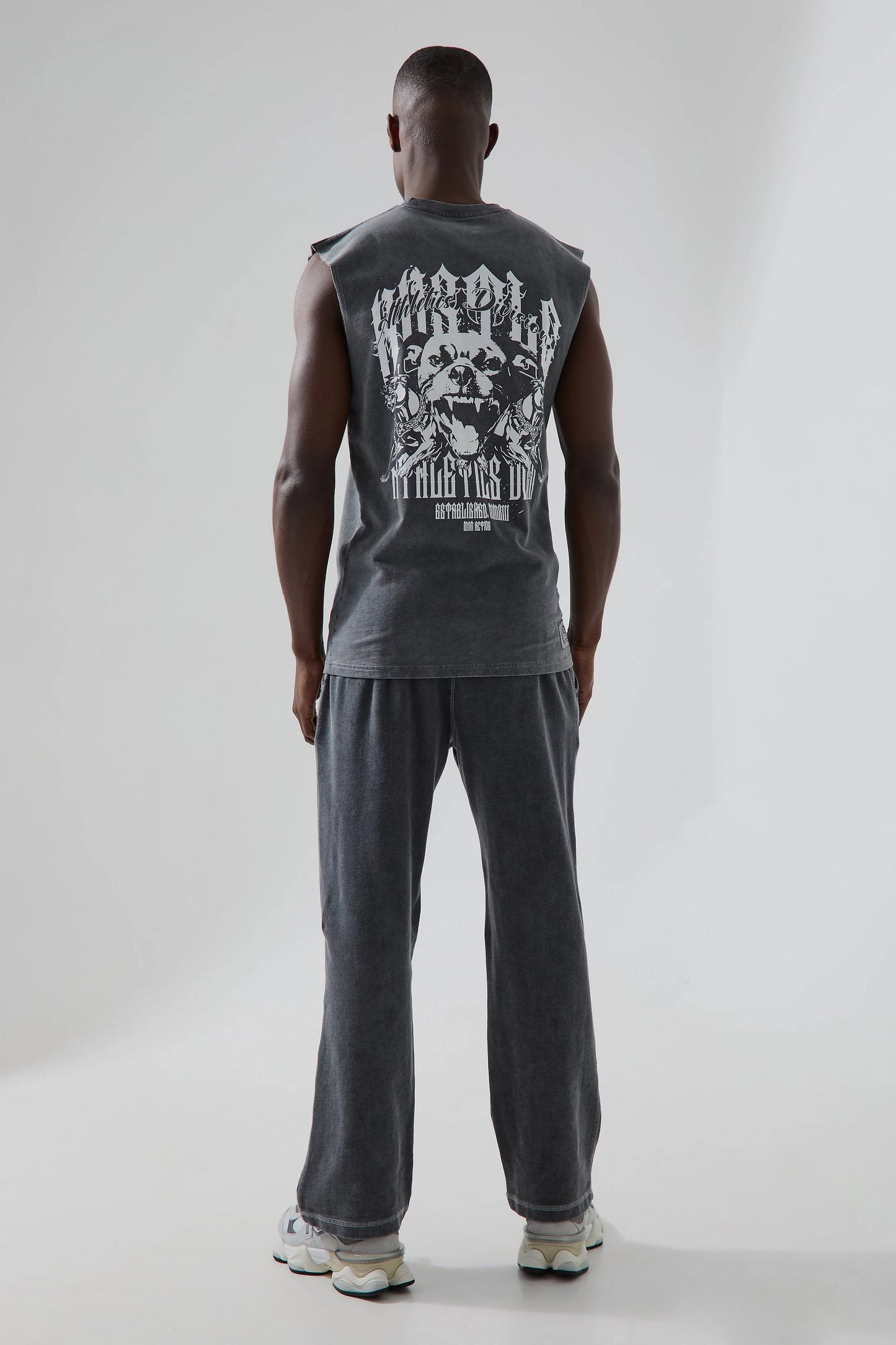BHM Active Acid Washed Graphic Tank Top