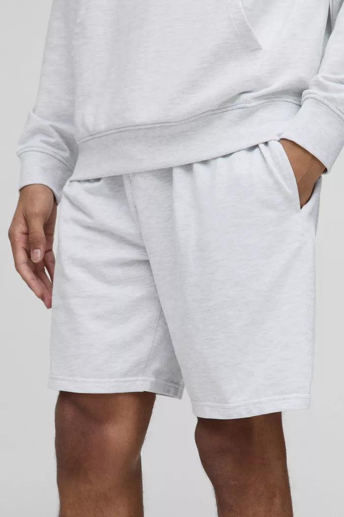 DRP Mid-Length Plain Shorts Light Grey