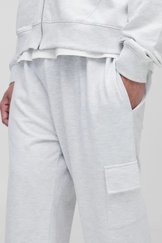 DRP Straight Fit Lightweight Cargo Trousers Light Grey