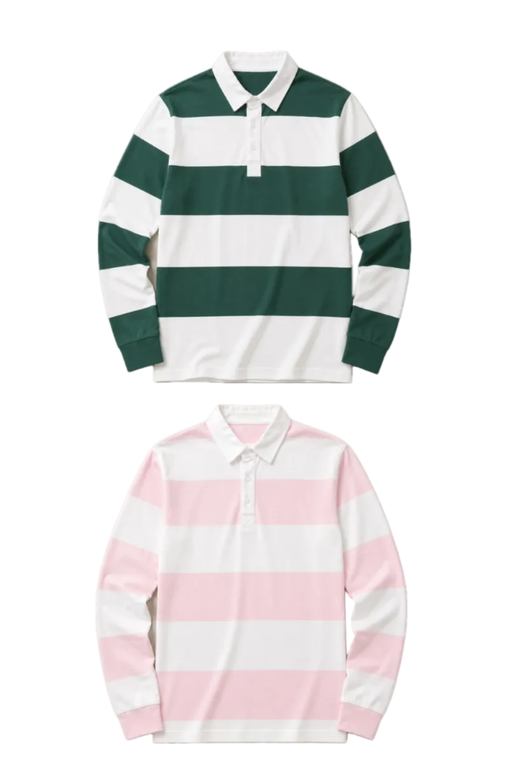 Pack of 2 Rugby Polo Pink+Forest