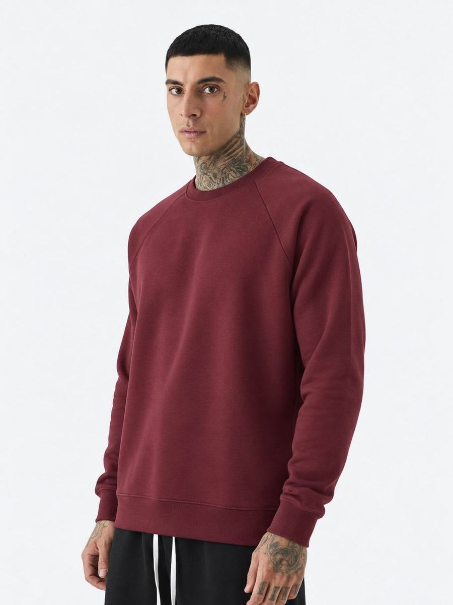 Maroon DRP Essential regular-fit sweatshirt, front view
