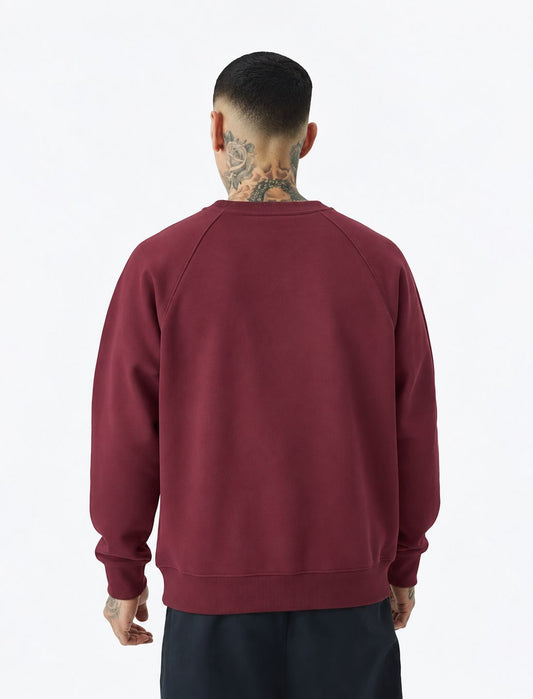 Maroon DRP Essential regular-fit sweatshirt, back view