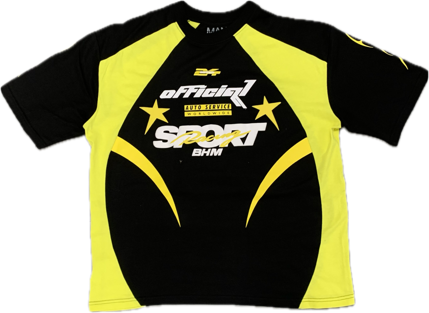 BHM Oversized Boxy Fit Racing T-Shirt Black
