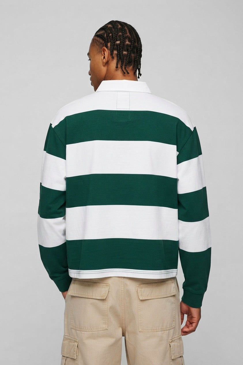 DRP Full-Sleeve Rugby Polo Forest Green