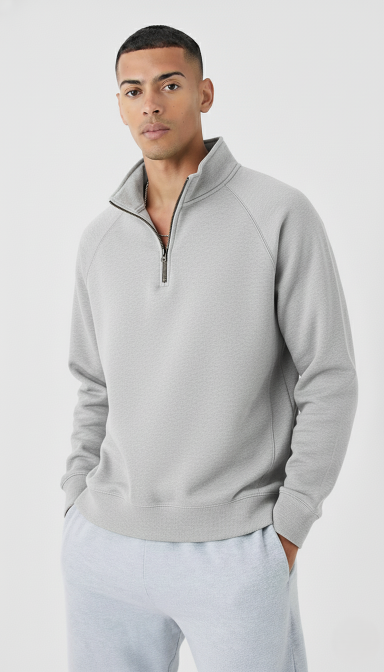DRP Full-Sleeve Quarter Zipper Sweatshirt