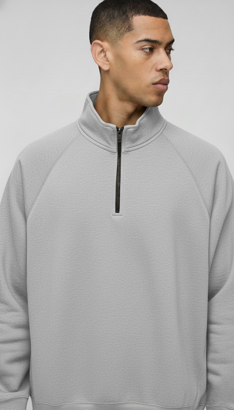 DRP Full-Sleeve Quarter Zipper Sweatshirt