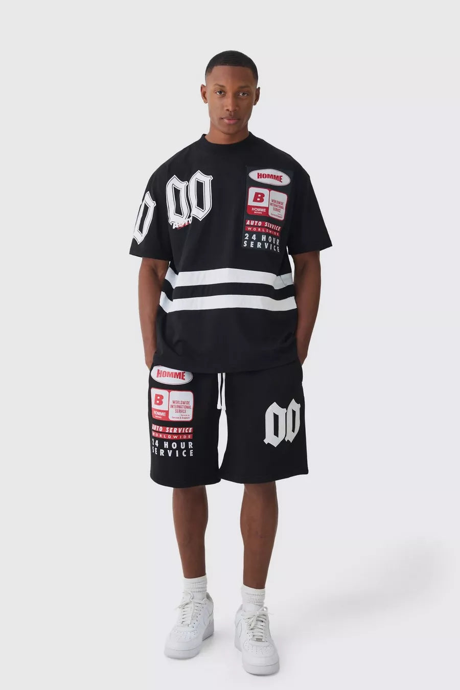 BHM Big&Tall Racing T-Shirt Black