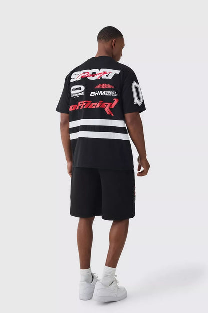 BHM Big&Tall Racing T-Shirt Black
