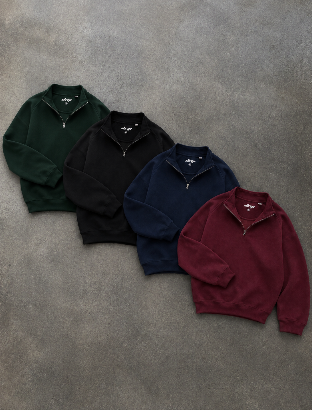 DrippHubb Winter Essentials quarter zipper collection